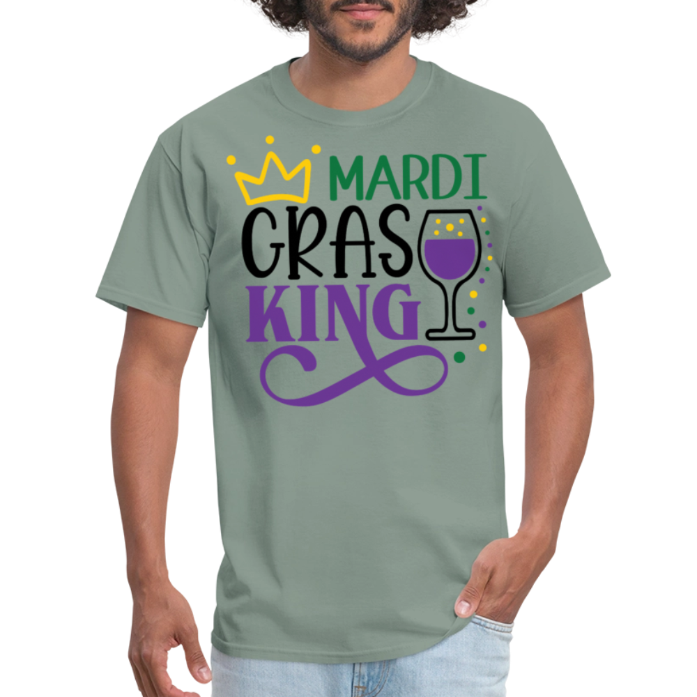 Funny Mardi Gras Party Outfit for Guys Mardi Gras Drinking T-shirt - sage