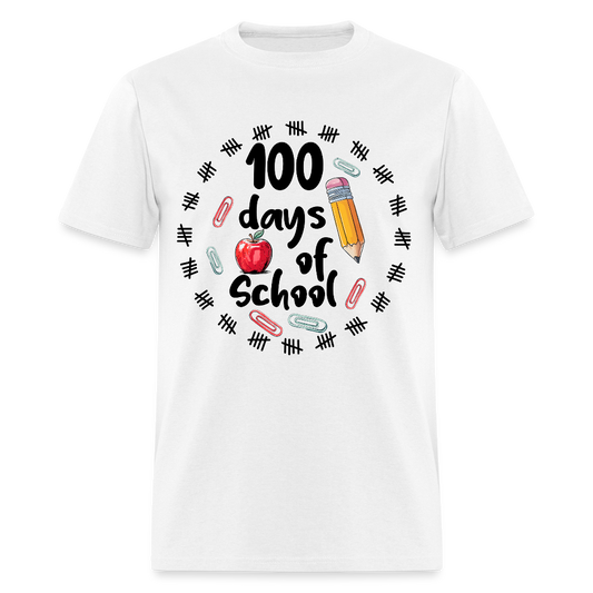 100 Days of School Shirt For Teachers Dino 100th Oay Of School T-shirt - white