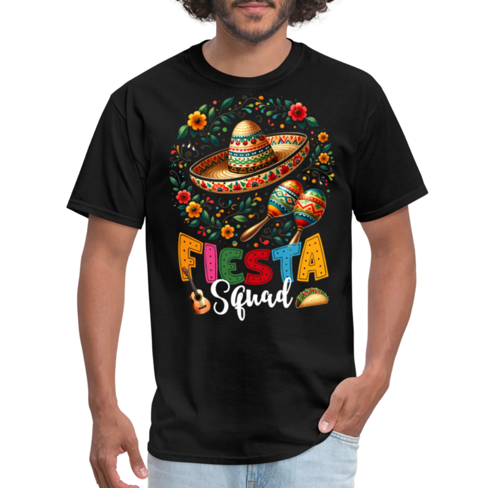 Fiesta Squad Matching Tee For Mexican Parties Cinco De Mayo T-shirt - black