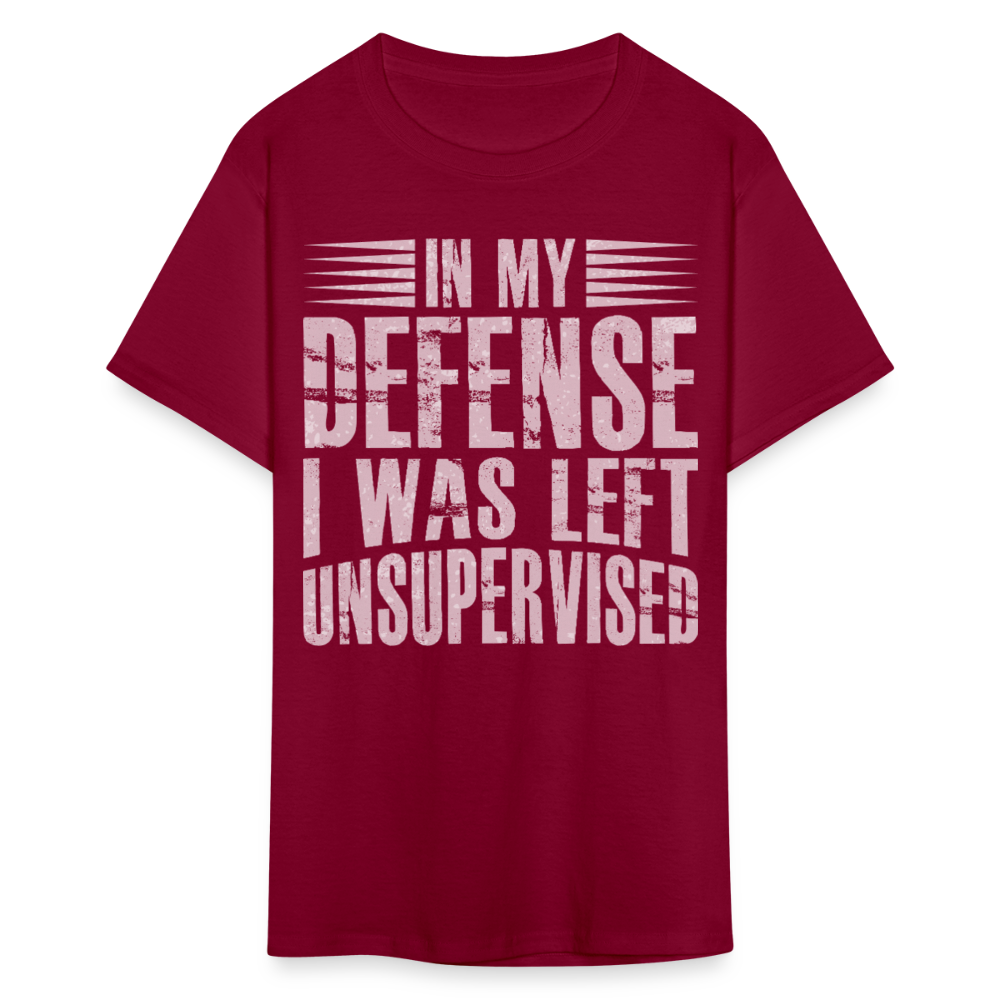 Unique In My Defense Graphic Tees Unisex Classic T-Shirt - burgundy