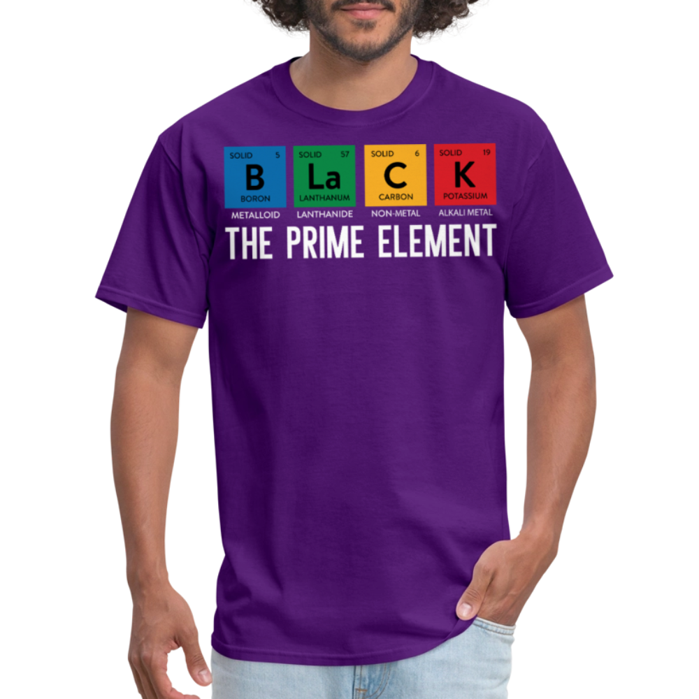 Periodic Table Gift For Black Educators Black Pride Science T-Shirt - purple