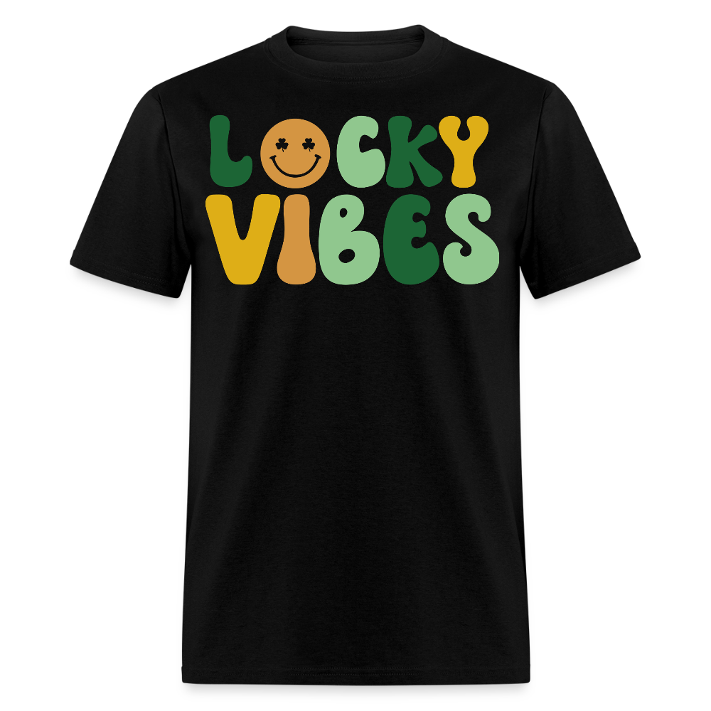 Lucky Vibes RetroTee For St Patrick’s Day T-shirt - black