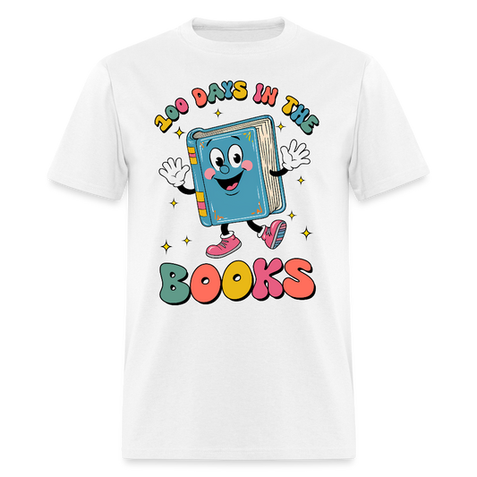 School Milestone Celebration Tee 100 Days In The Books Unisex T-shirt - white