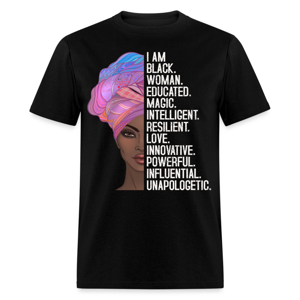 Black Woman Empowerment Shirt Black Girl Magic Unisex T-Shirt - black