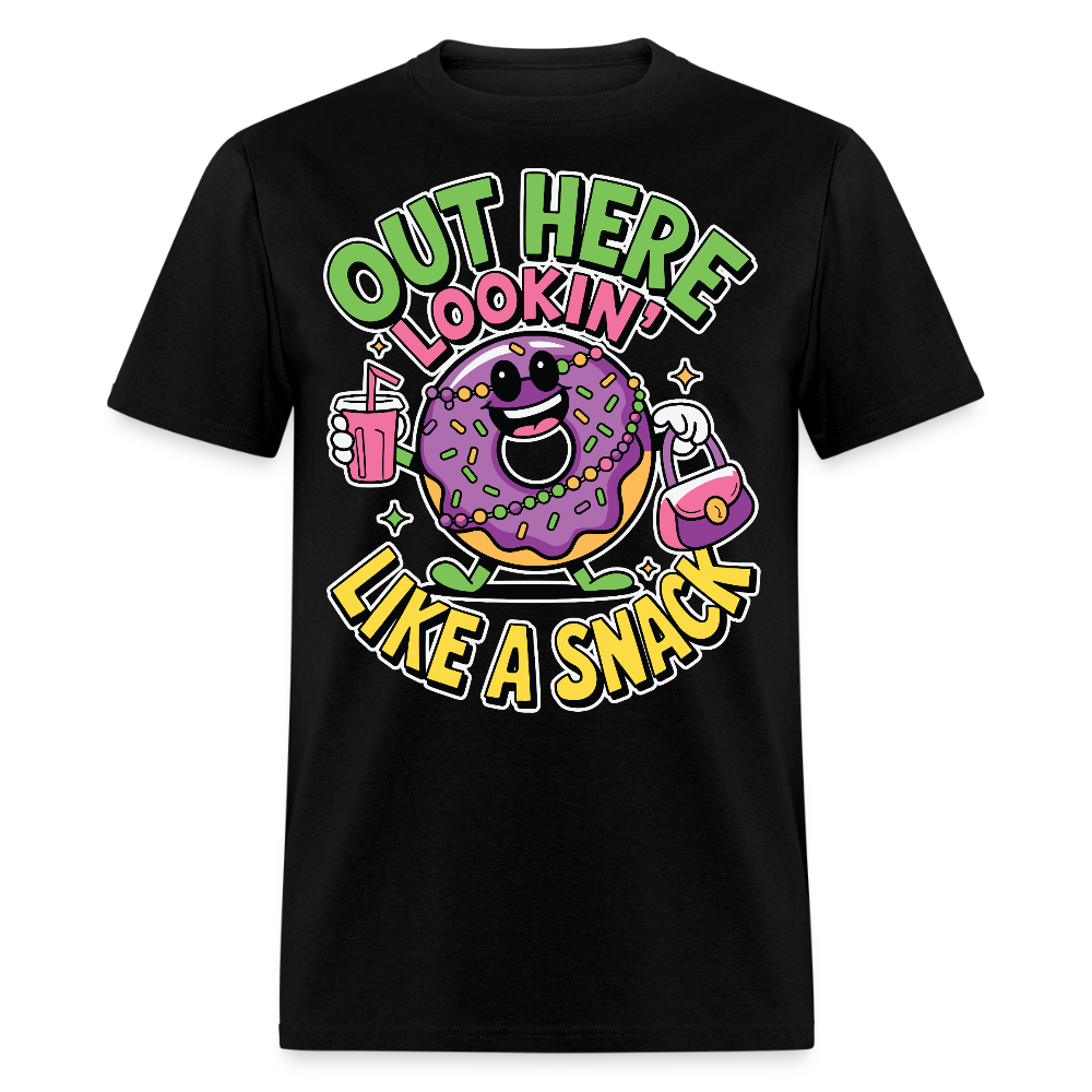 Out Here Looking Like A Snack Shirt Cool Cartoon Donut T-shirt - black