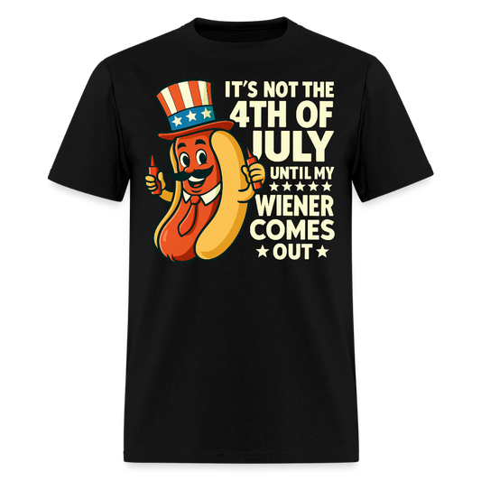 4th Of July Hot Dog Patriotic Duck T-Shirt - black