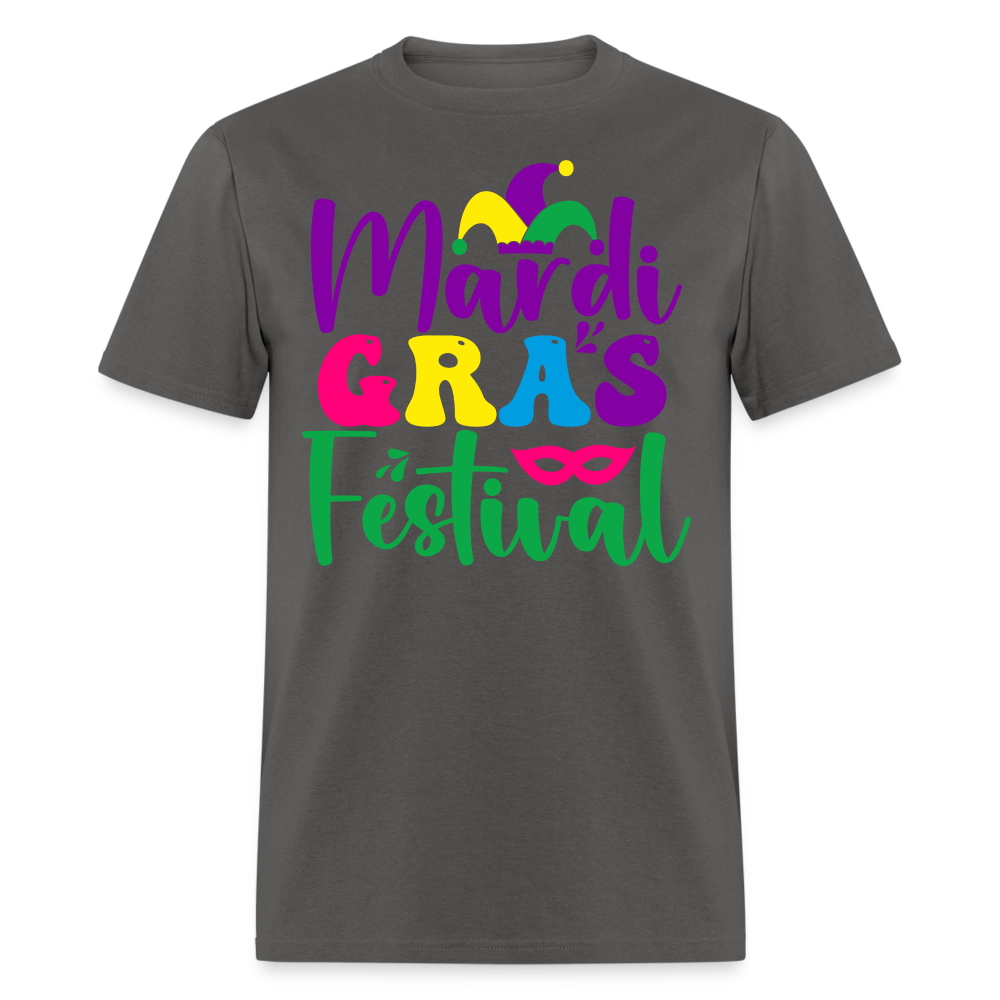 Funny and Stylish Mardi Gras Celebration Unisex T-shirt - charcoal