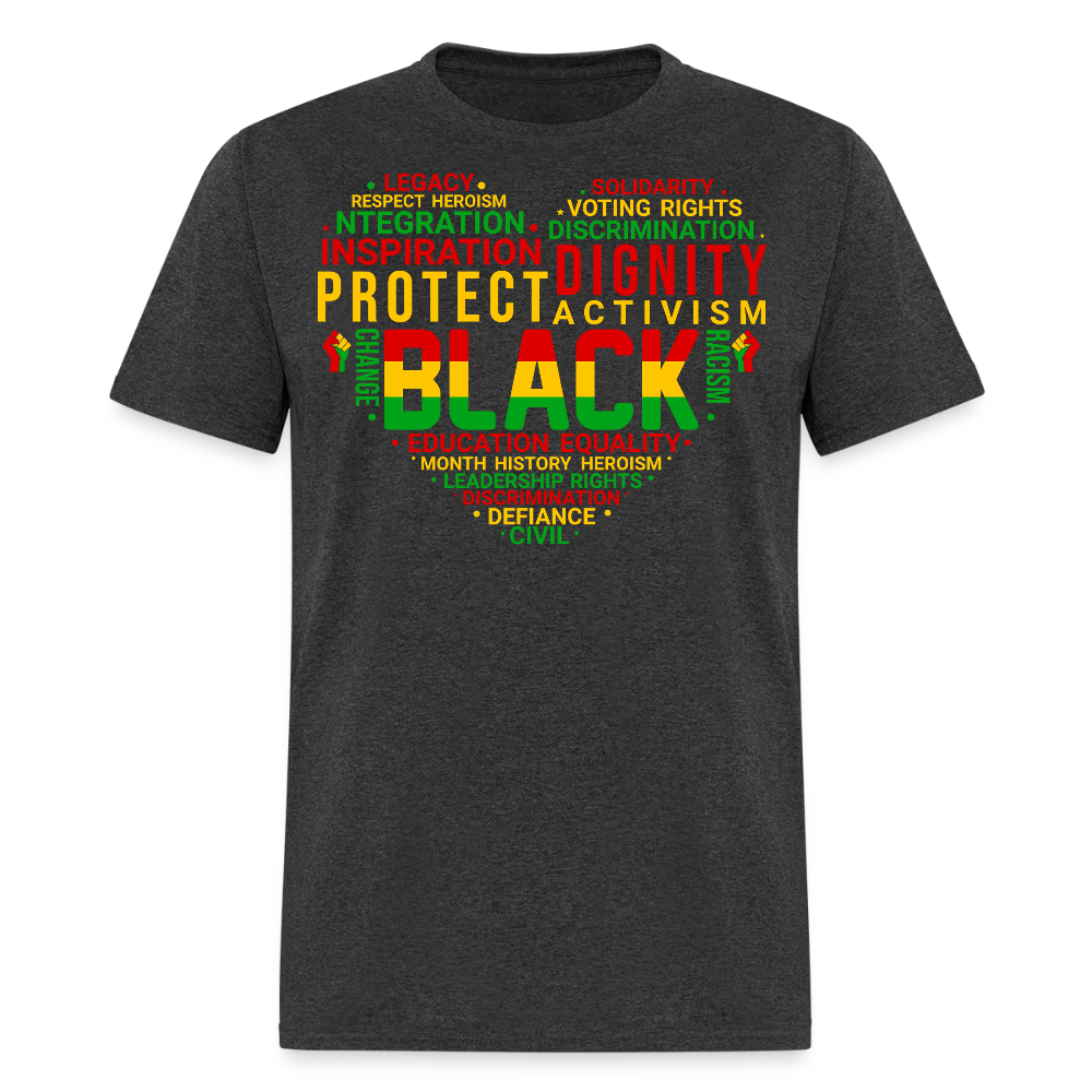 Black Empowerment Graphic Tee Juneteenth Pride T-shirt - heather black
