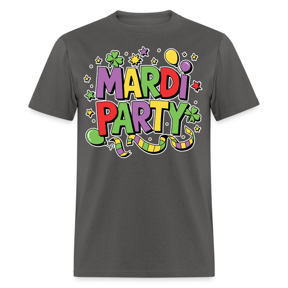 Mardi Gras Party Shirt For Men and Women New Orleans Festival T-shirt - charcoal