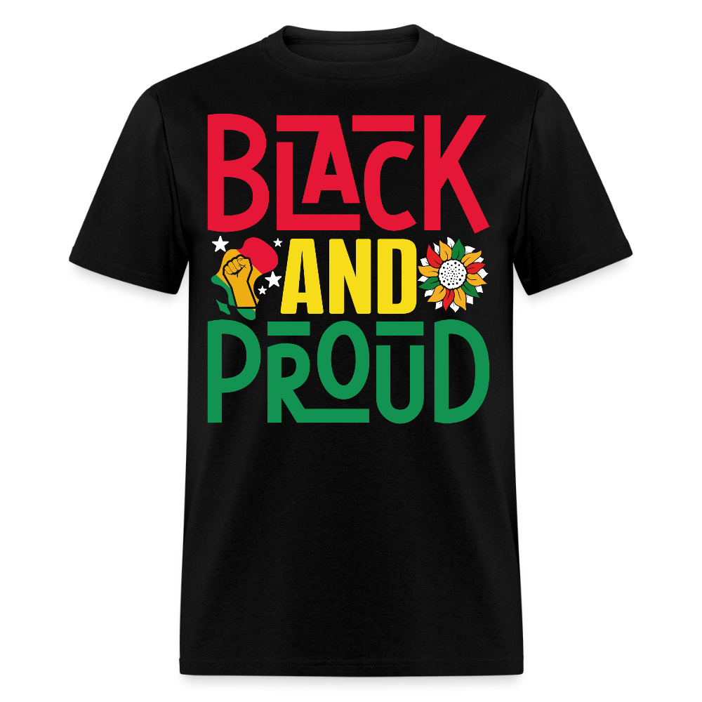 African American Pride Black And Proud T-shirt - black