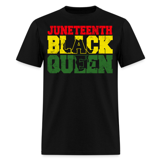 Juneteenth Black Queen African Pride T-Shirt - black
