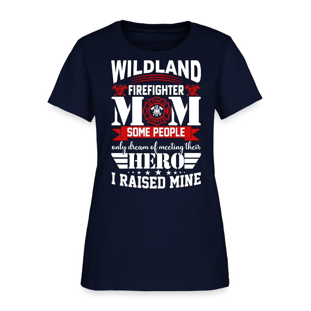 Wildland Firefighter Gift for Mom T-Shirt - navy