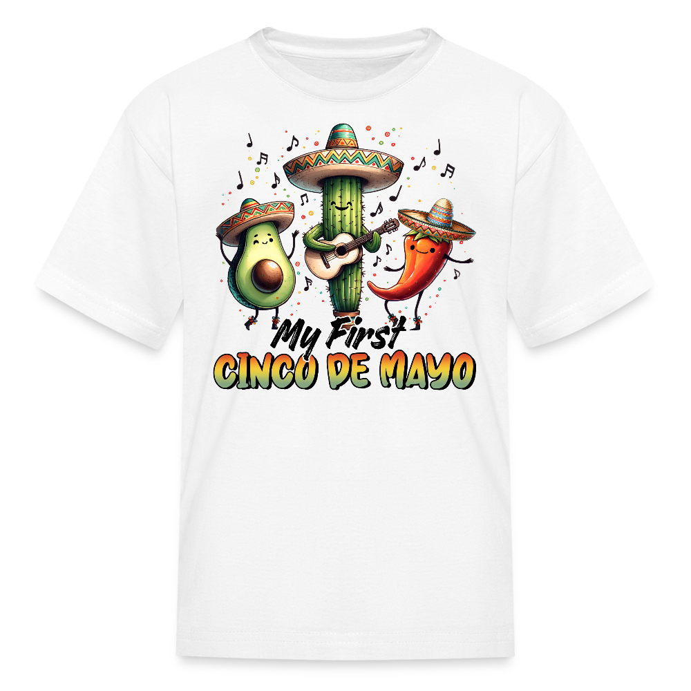 My First Cinco De Mayo Baby Cute Mexican Fiesta T-shirt - white