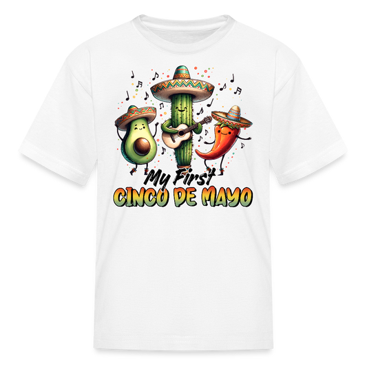 My First Cinco De Mayo Baby Cute Mexican Fiesta T-shirt - white