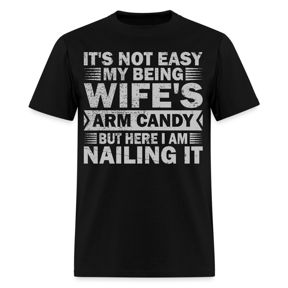 Arm Candy Husband Shirt Gifts for Husbands Funny Relationship T-Shirt - black