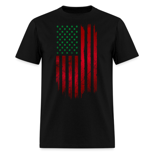 Pan African American Juneteenth Flag T-Shirt - black