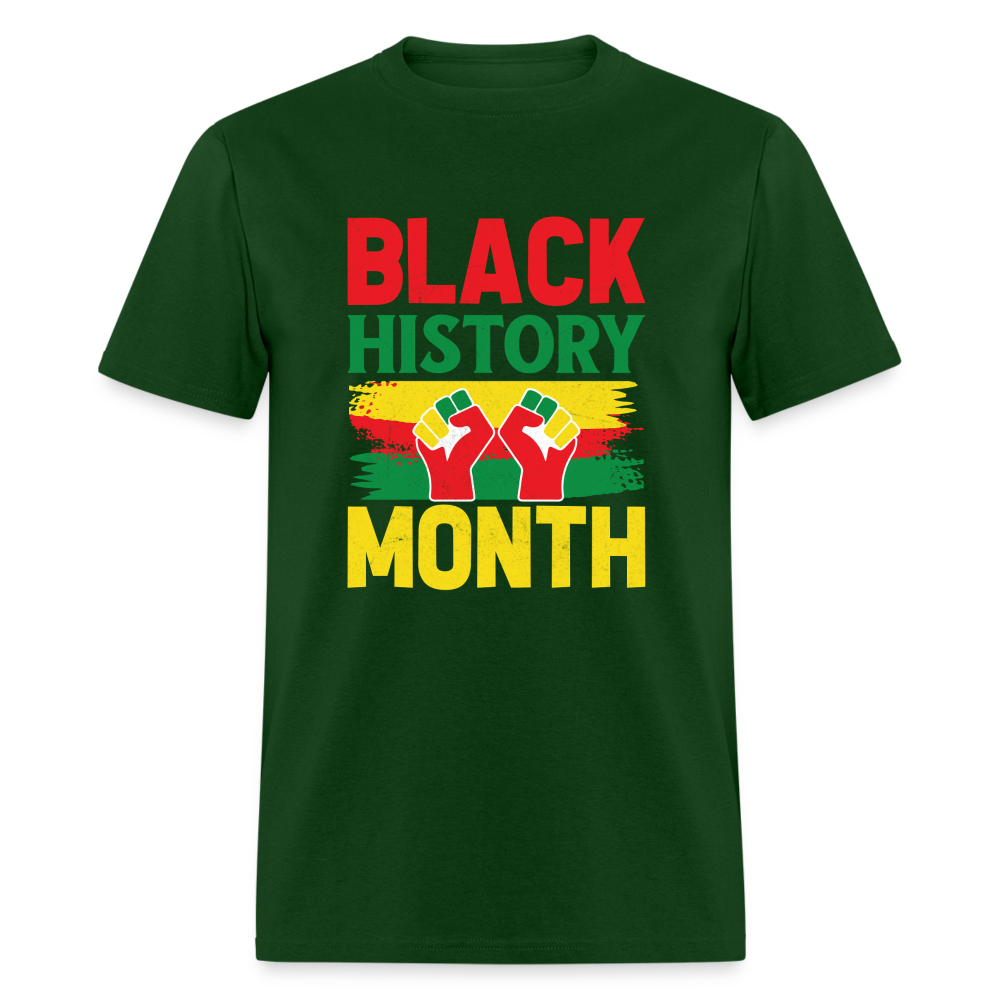 African American Pride Apparel for Black History Month T-Shirt - forest green