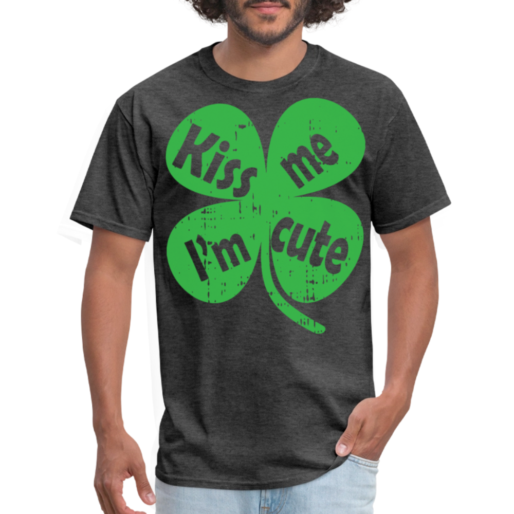 Kiss Me I’m Cute Irish Festival T-shirt - heather black