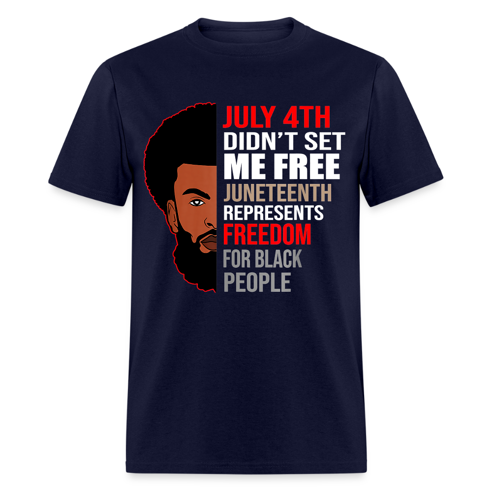 Juneteenth Freedom Shirt for Black history Awareness Pro-Black Activist T-shirt - navy