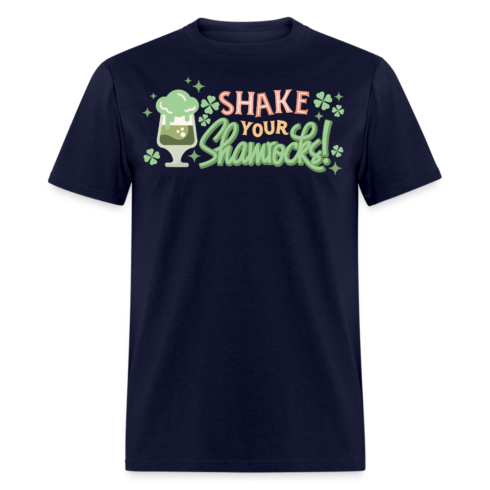 Shake Your Shamrocks Irish Party T-Shirt - navy