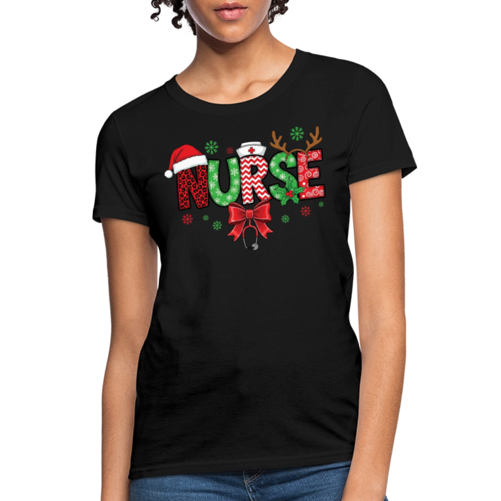 Christmas Gift Idea For Nurses T-Shirt - black