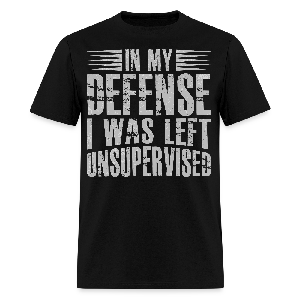 Unique In My Defense Graphic Tees Unisex Classic T-Shirt - black