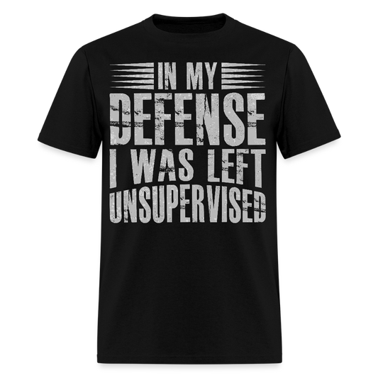Unique In My Defense Graphic Tees Unisex Classic T-Shirt - black