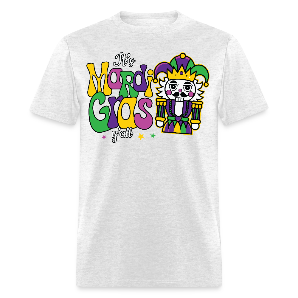 New Orleans festival Tee Mardi Gras jester T-shirt - light heather gray