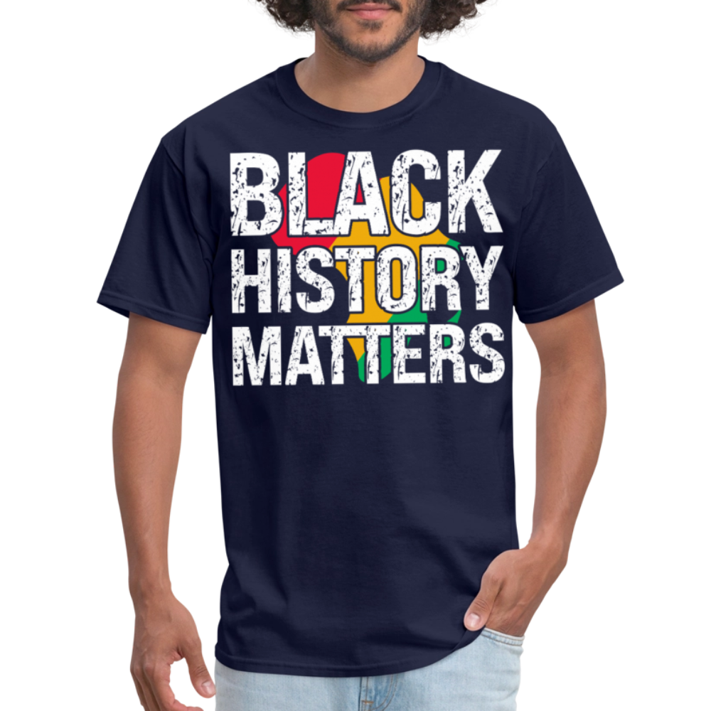 African American Pride Tee Black History Matters Shirt For Men and Women - navy