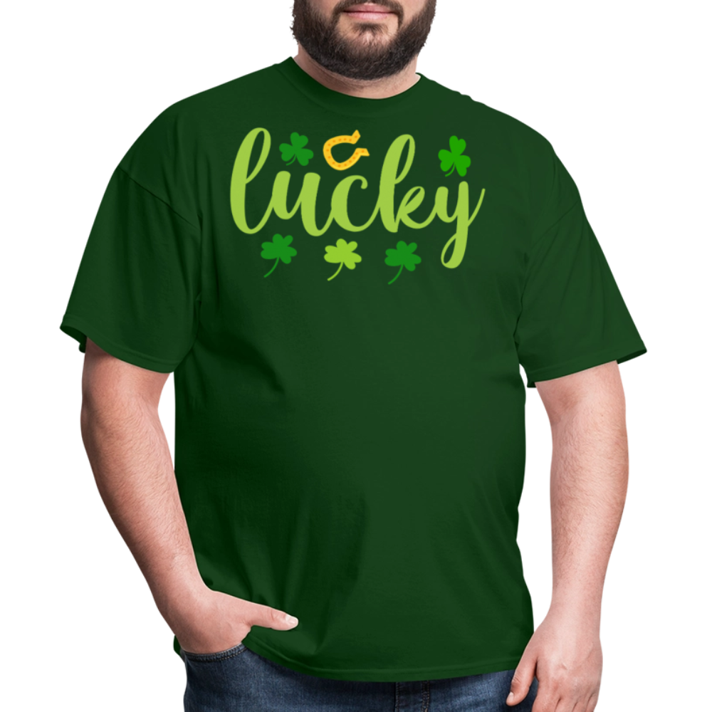 Irish Shamrock Lucky Tee St. Patrick’s Day Lucky Tee For Women T-shirt - forest green