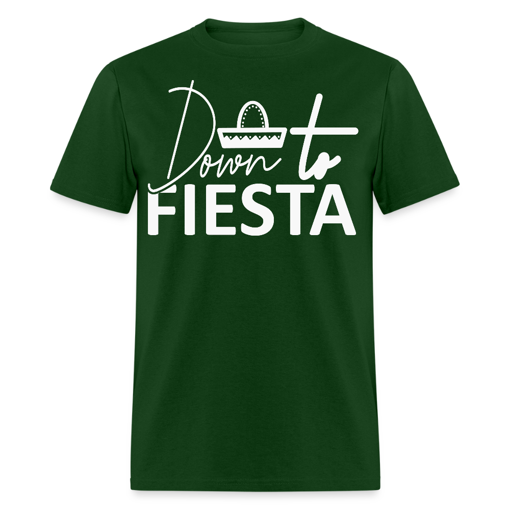 Down to Fiesta Party Shirt Funny Cinco de Mayo T-shirt - forest green