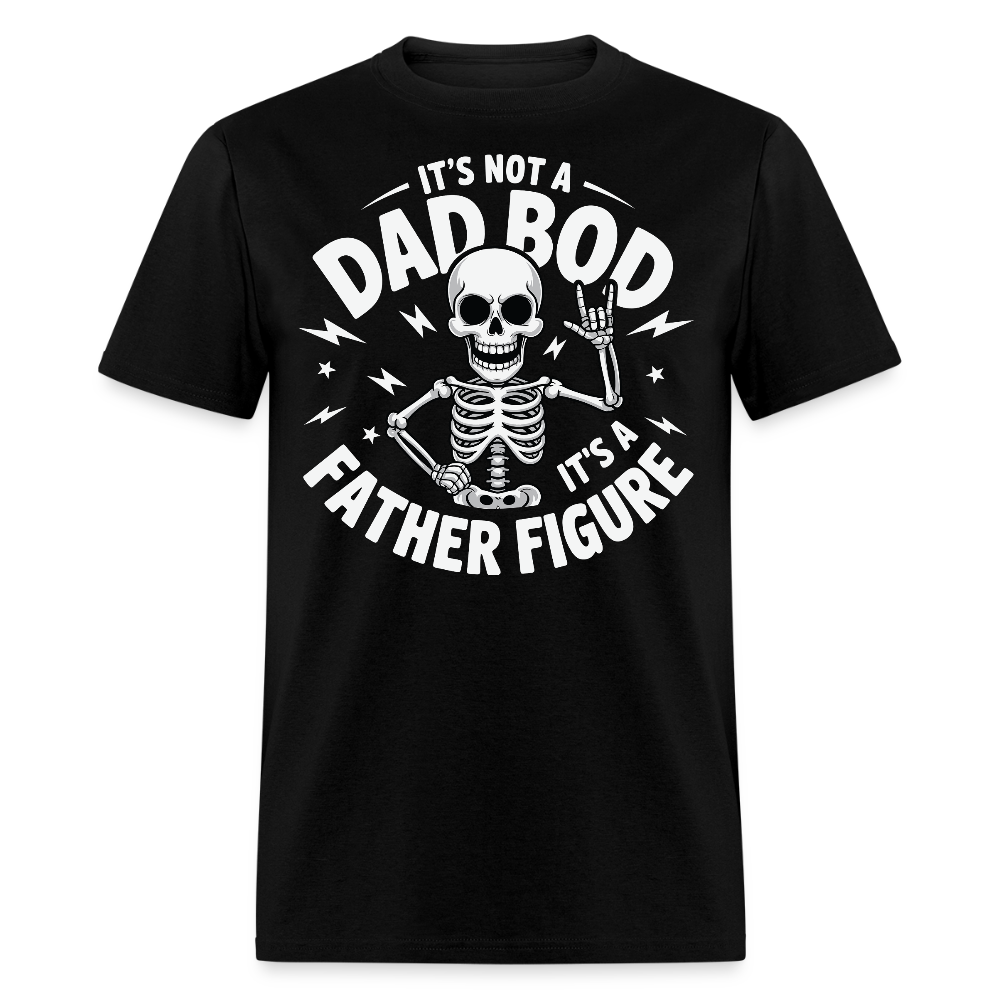 Funny Dad Bod Skeleton Father’s Day Gift T-shirt - black