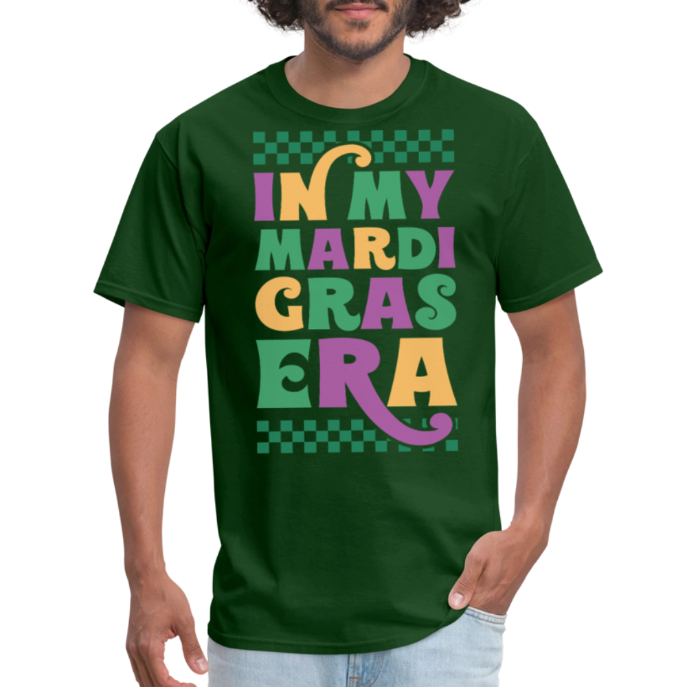 Funny and Stylish Mardi Gras Graphic Tees In My Mardi Gras Era T-shirt - forest green