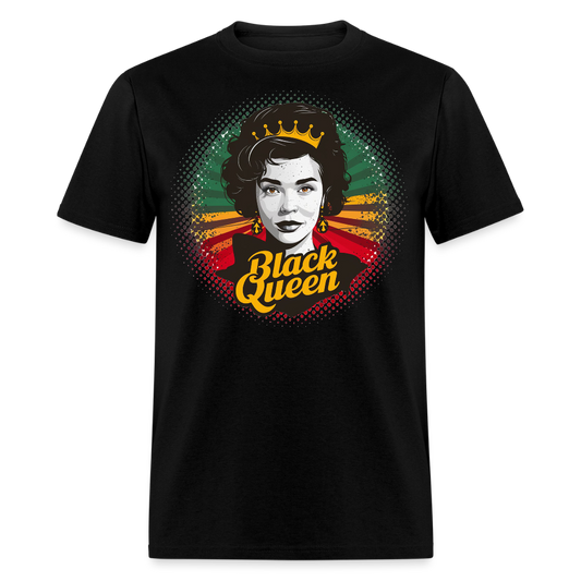 Rasta Color Black Queen African Pride Vintage T-shirt - black