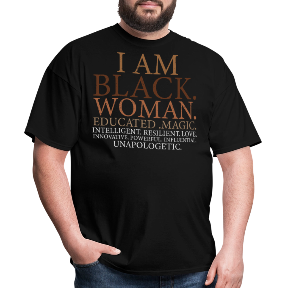 Empowerment Tee for Women Unapologetic Black woman Unisex Classic T-Shirt - black