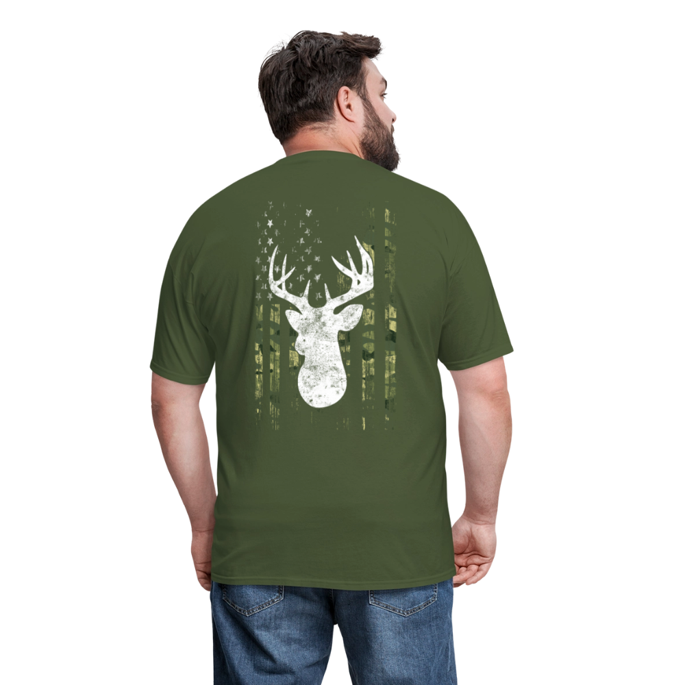 Camo American Flag USA Camouflage Unisex Classic T-Shirt - military green