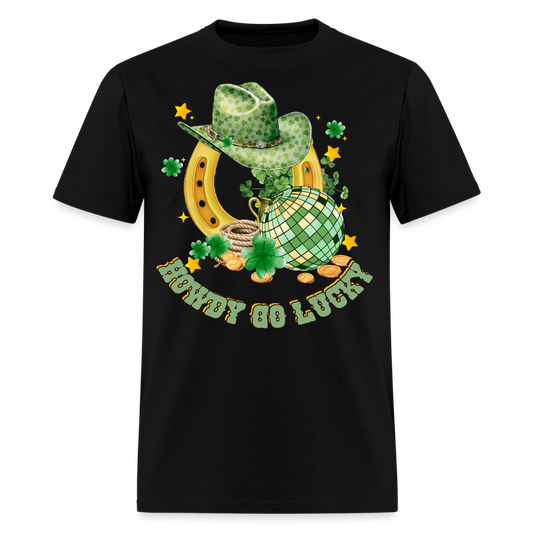 Howdy Go Lucky St Paddy’s Day T-shirt - black