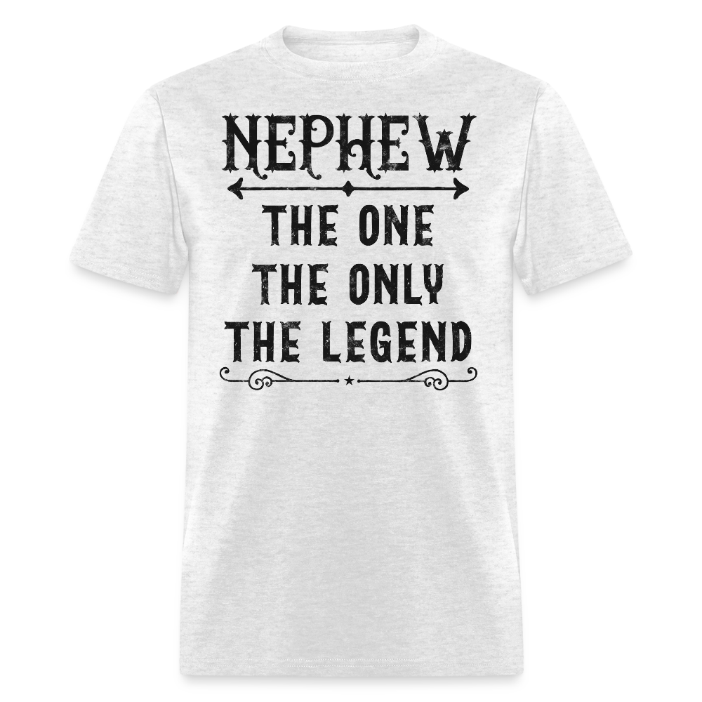Nephew The One The Only The Legend Nephew Birthday T-Shirt - light heather gray