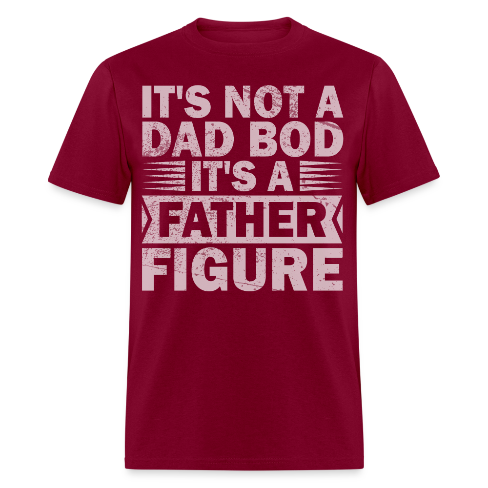 Funny Dad Bod T-shirt For Men Father Figure Shirt - burgundy