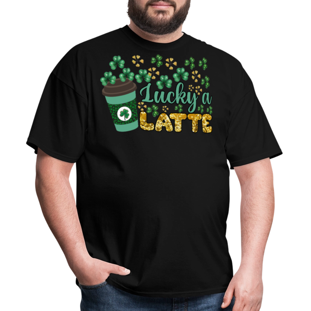 St Patrick’s Day Coffee Lucky A Latte T-shirt - black