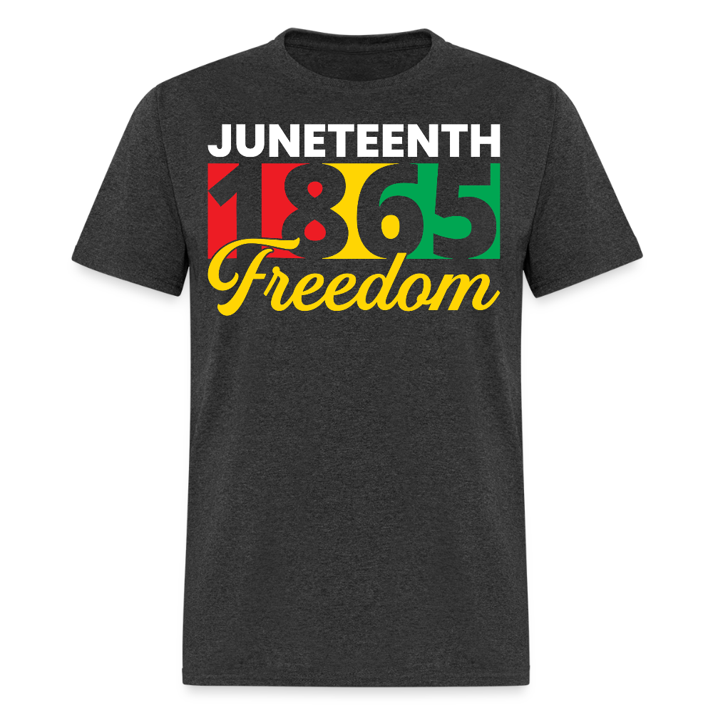 African American Pride Tee Juneteenth 1865 freedom Unisex T-Shirt - heather black