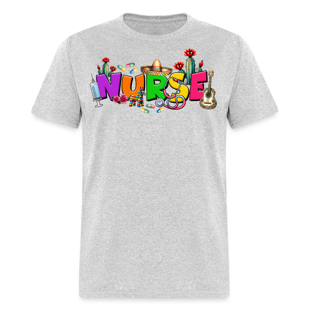 Cute Nurse Gift For Mexican Nurses T-shirt - heather gray