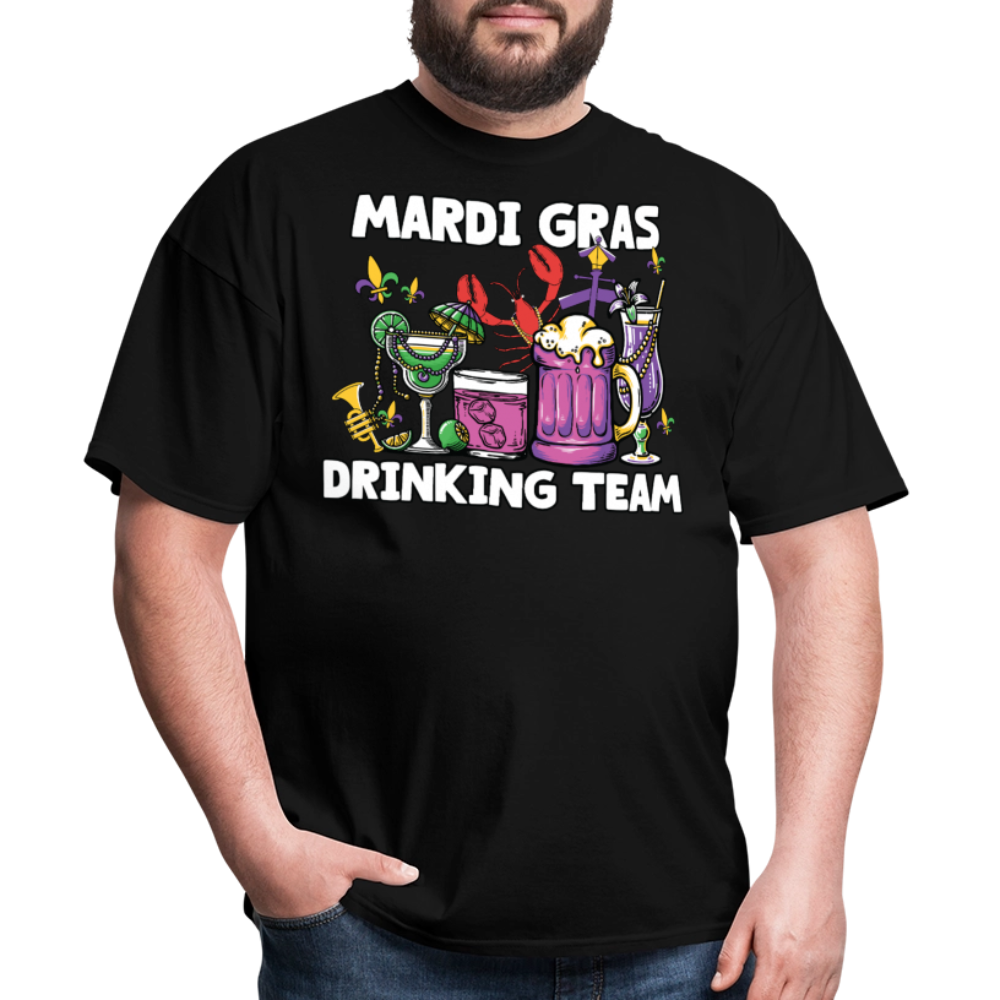 Beer And Cocktail Lover Mardi Gras Tee Mardi Gras Drinking Team T-shirt - black