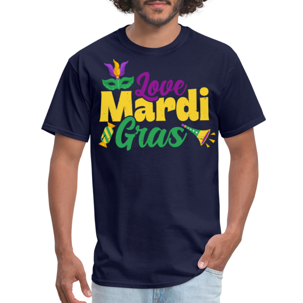 Funny Mardi Gras Shirts For Carnival Lovers Funny Mardi Gras T-shirt - navy