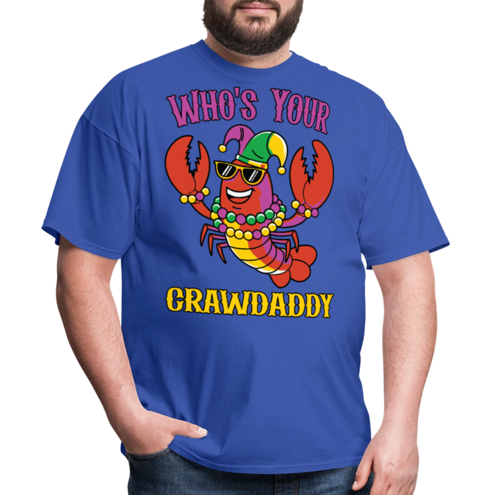 Crawfish Boil Party Outfit Who’s Your Crawdaddy Mardi Gras T-shirt - royal blue