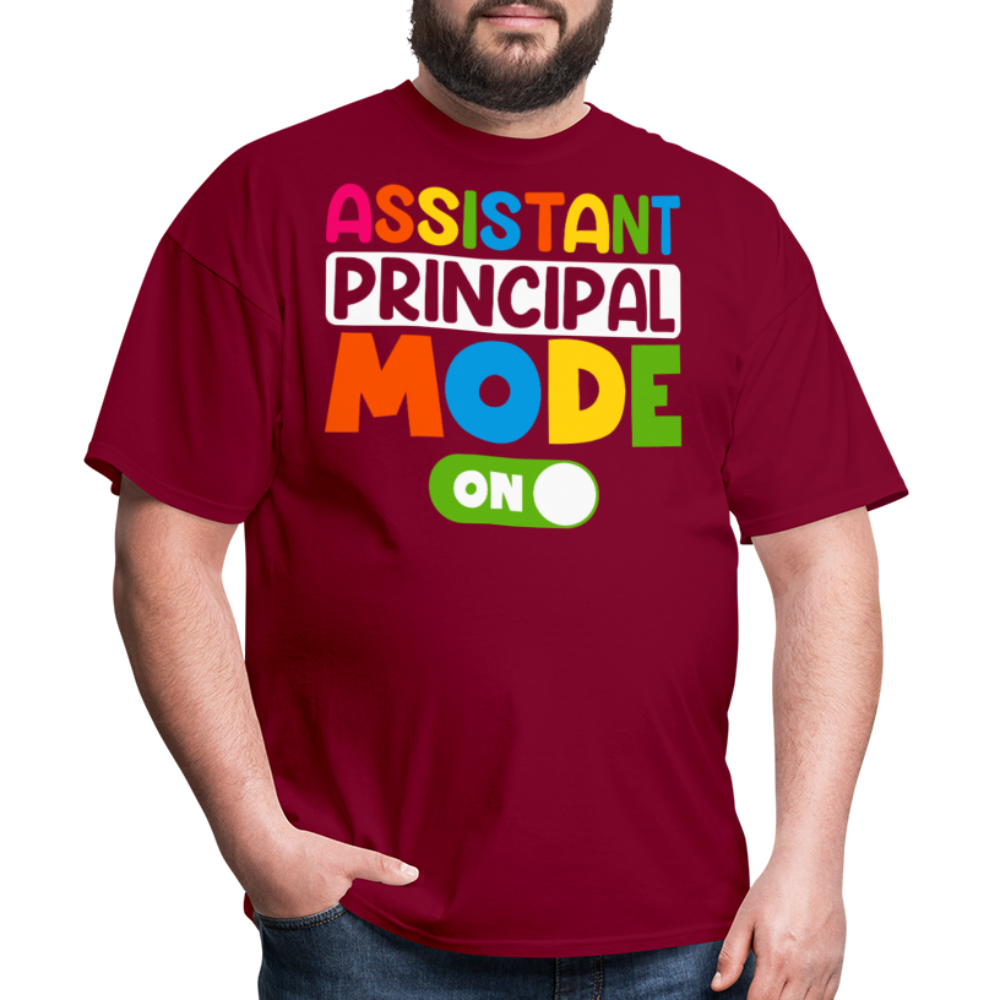 Funny Assistant Principal Shirts For Teachers Principal Mode ON T-shirt - burgundy