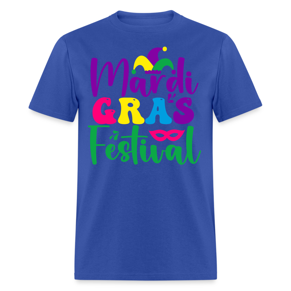 Funny and Stylish Mardi Gras Celebration Unisex T-shirt - royal blue