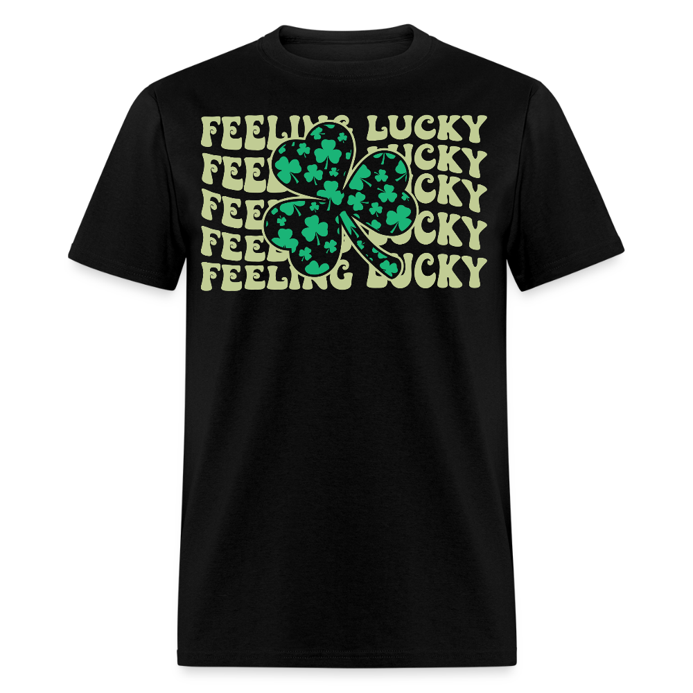 Feeling Lucky Irish Clover T-shirt - black