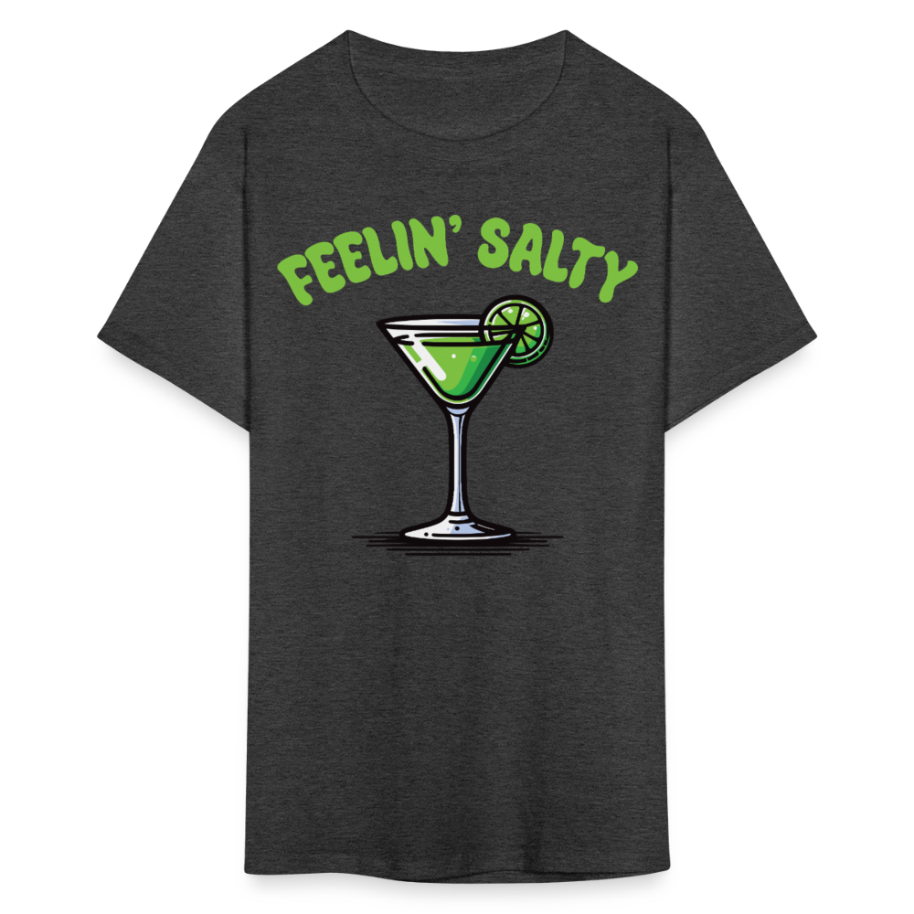 Feelin’ Salty Margarita Graphic Tee Mexican Fiesta Drinking T-shirt - heather black