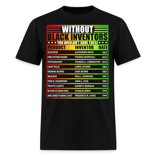 Black Inventors Tee Educational Black History T-Shirt - black